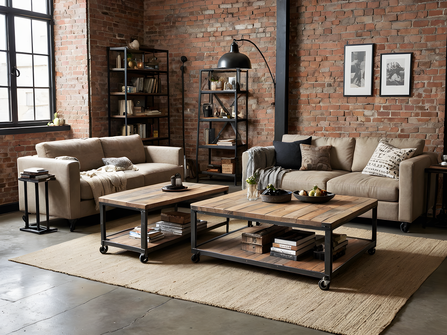 Fulton Industrial Τραπεζι Σαλονιου