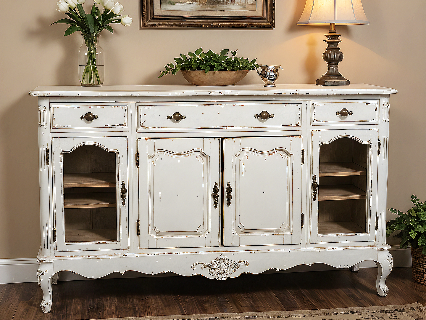 White Fleur Γαλλικός Μπουφές με Πατίνα