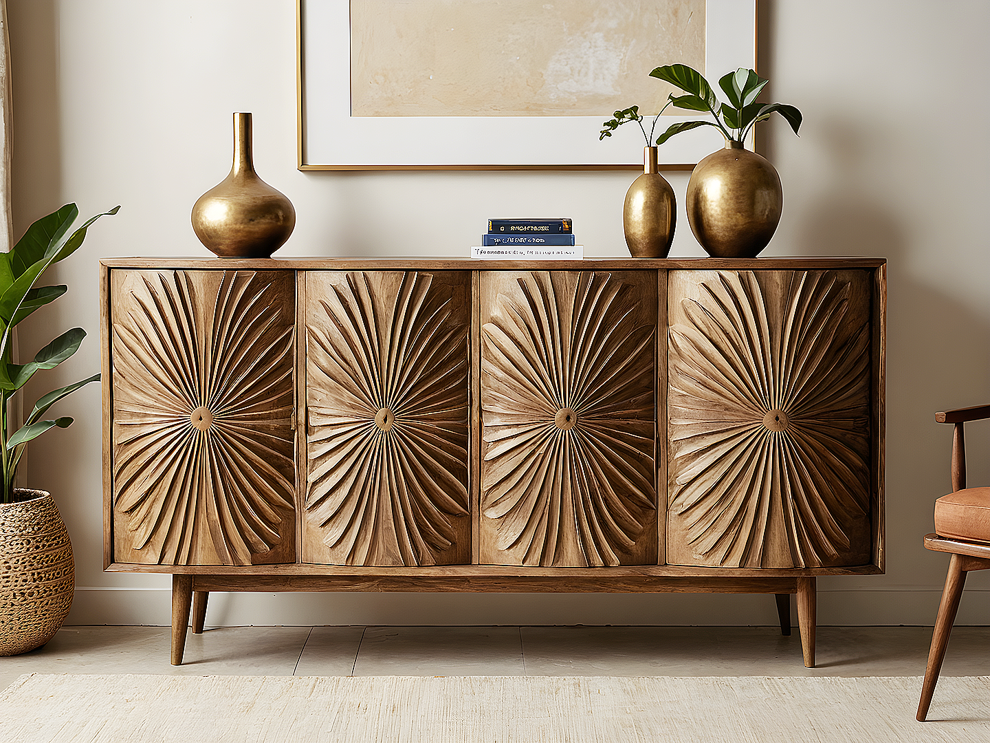 Firenze Μπουφές από Μασίφ Ξύλο