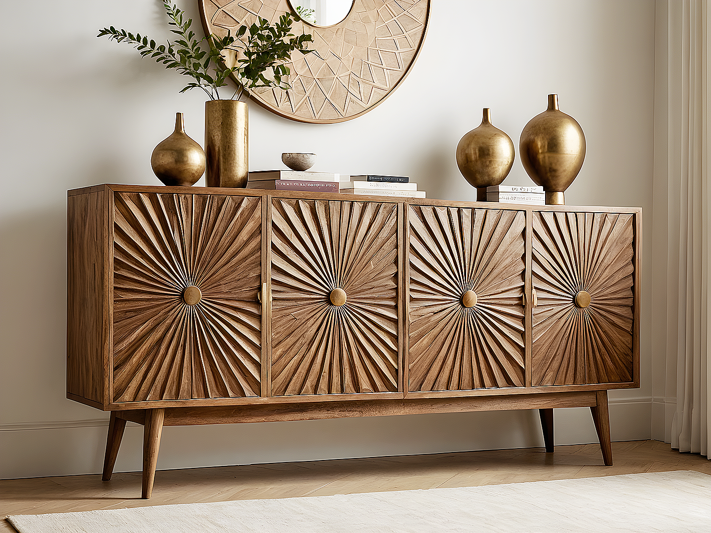 Firenze Μπουφές από Μασίφ Ξύλο