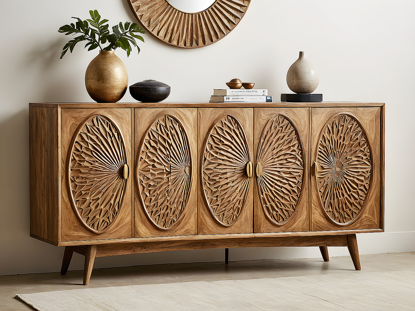 Firenze Μπουφές από Μασίφ Ξύλο