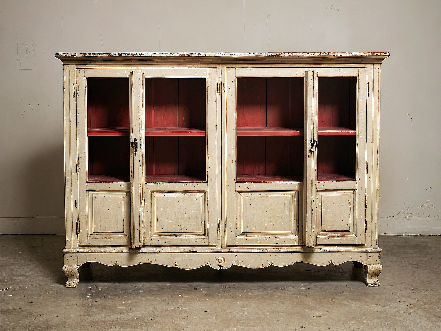 Γαλλικός Μπουφές με Πατίνα και Antique Red Top