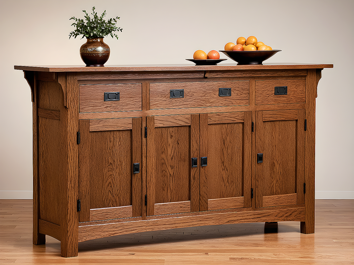 Mission-Style Μπουφές από Μασίφ Δρυ