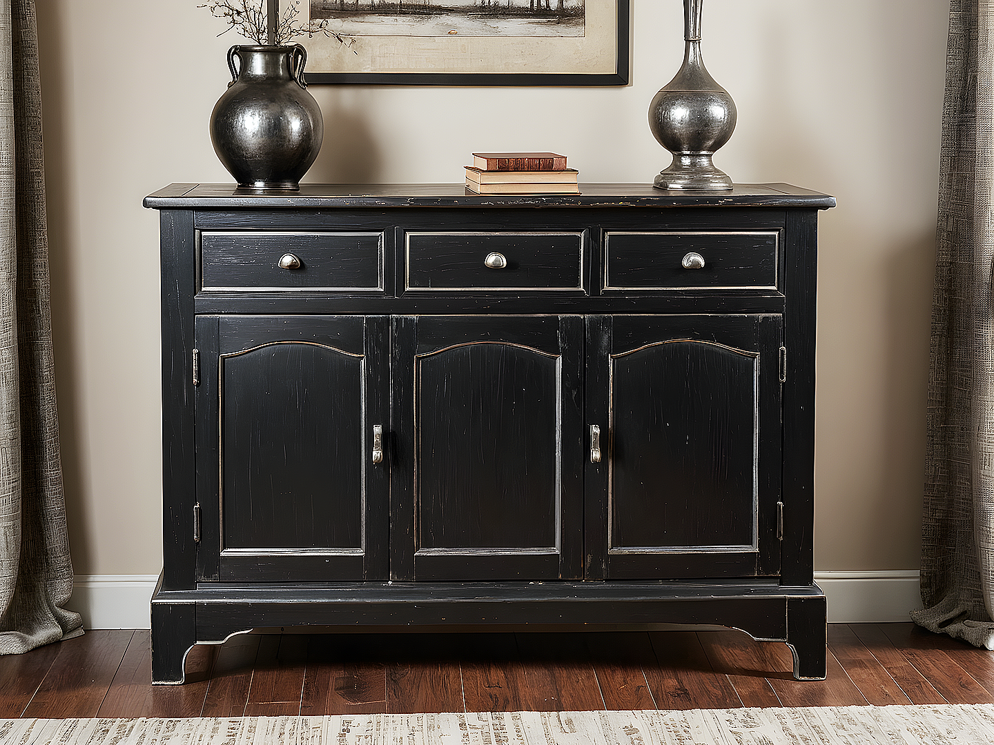 Grayson Vintage Μπουφές σε Μαύρη Πατίνα