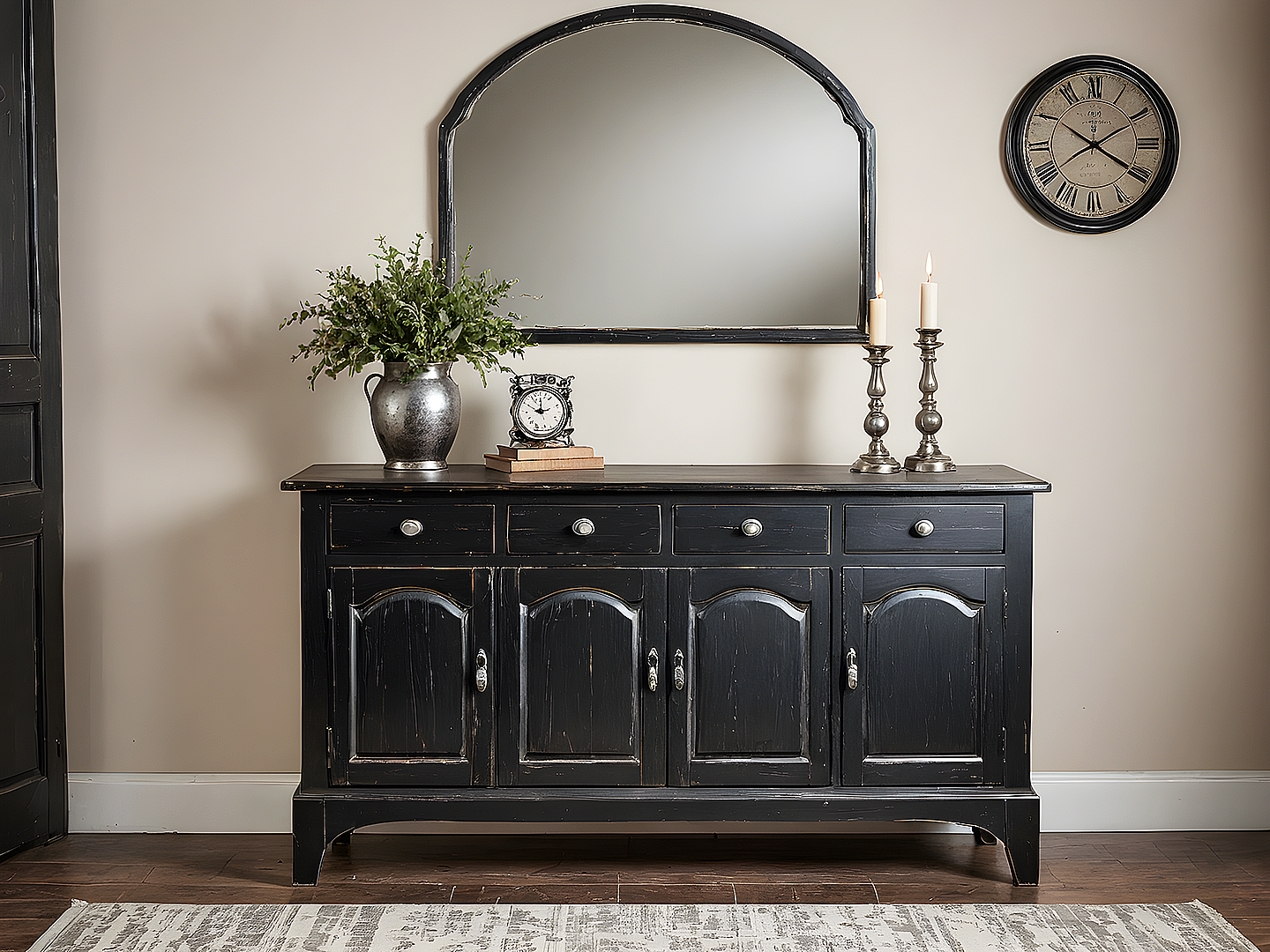 Grayson Vintage Μπουφές σε Μαύρη Πατίνα