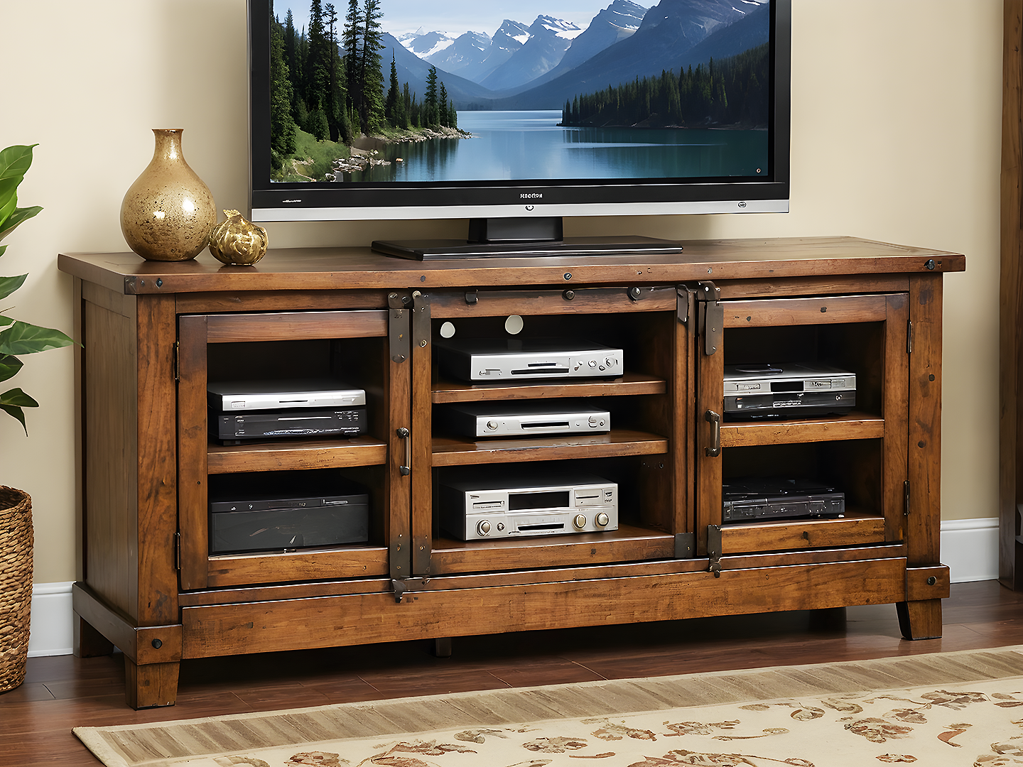 Walker Rustic Ξύλινο Έπιπλο Τηλεόρασης