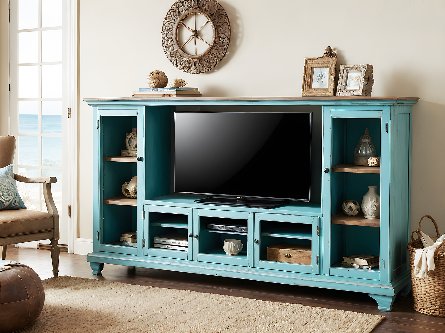 Glen Rustic Coastal Entertainment Center