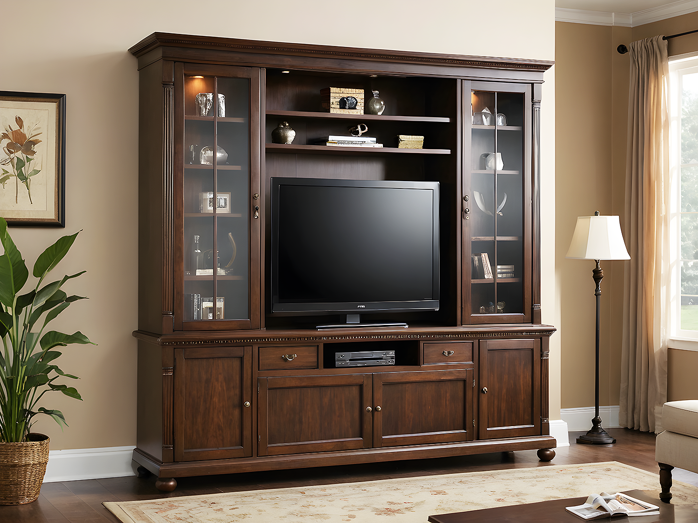 Regal Mahogany Entertainment Center