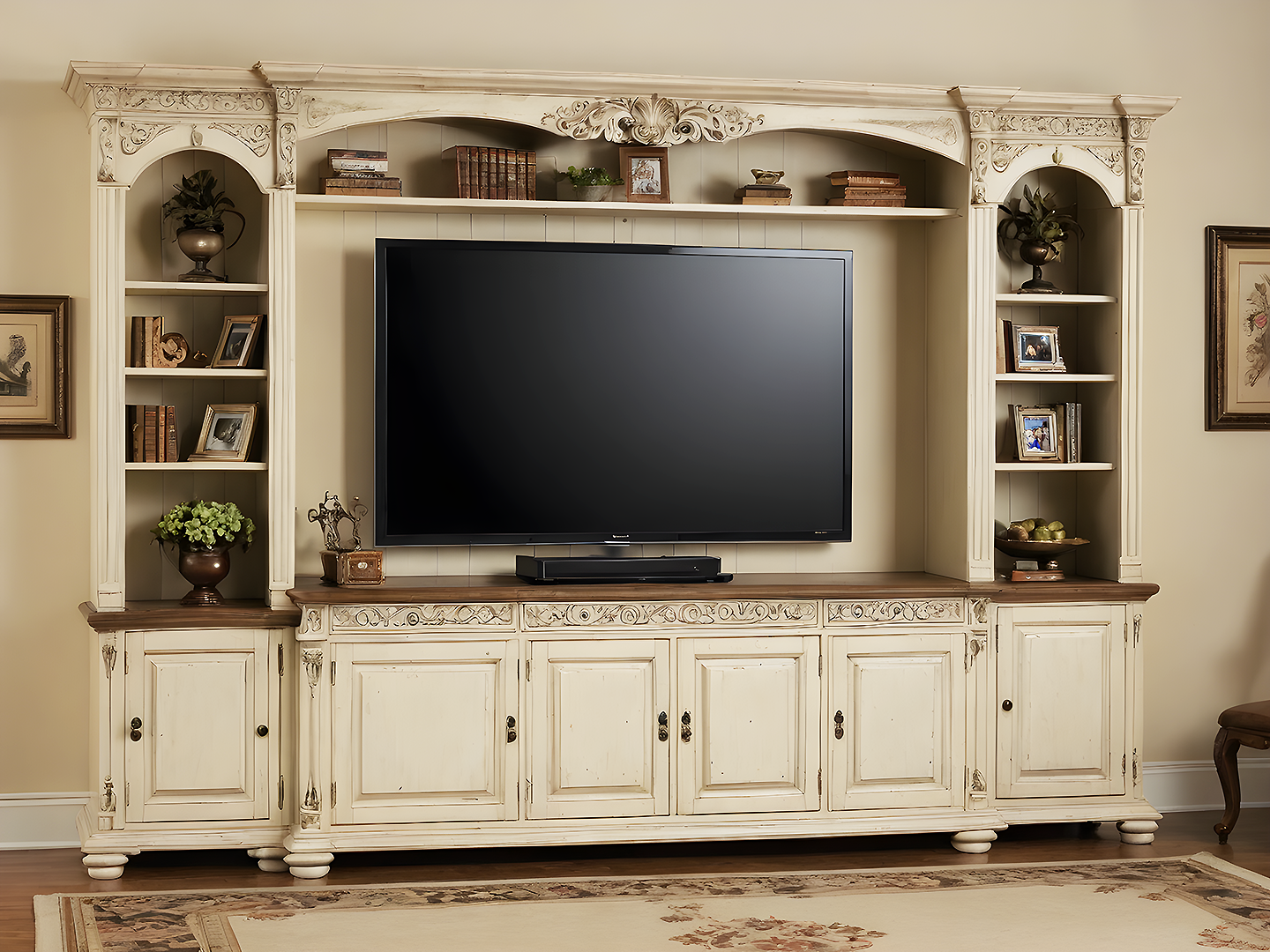 American Antique Ivory Grand Wall Unit
