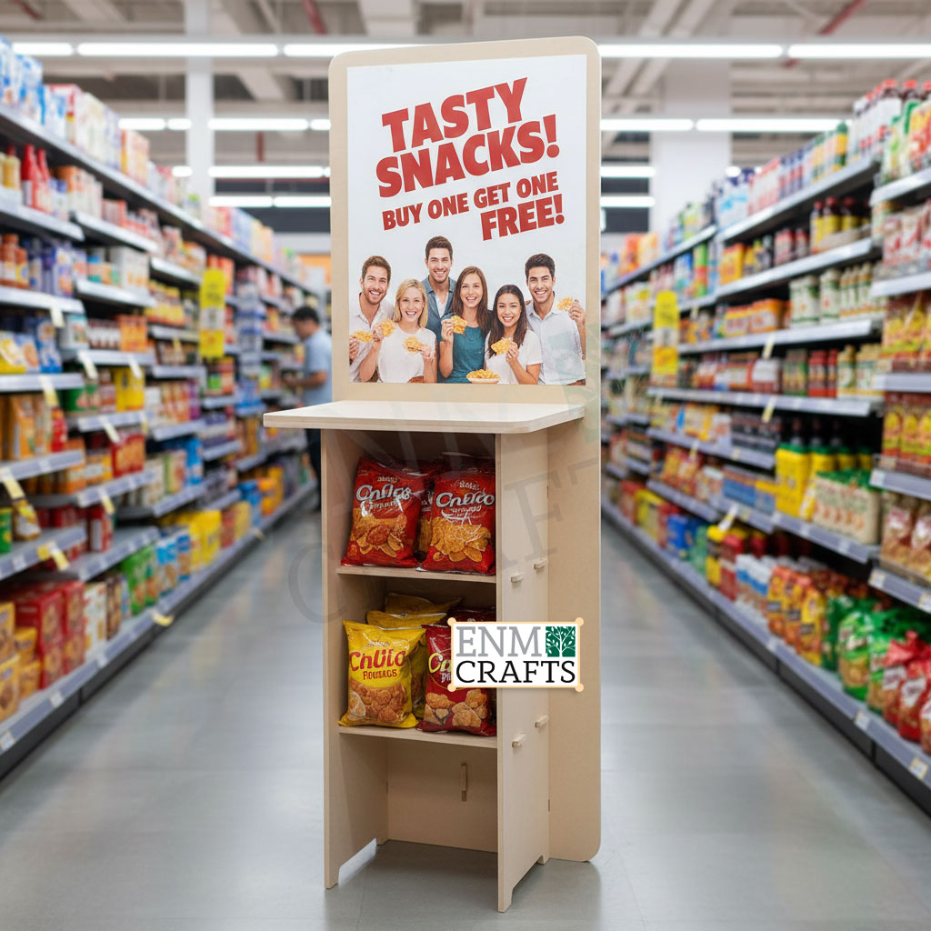 Ξύλινο Επιδαπέδιο Τραπέζι Προώθησης Προϊόντων 4045