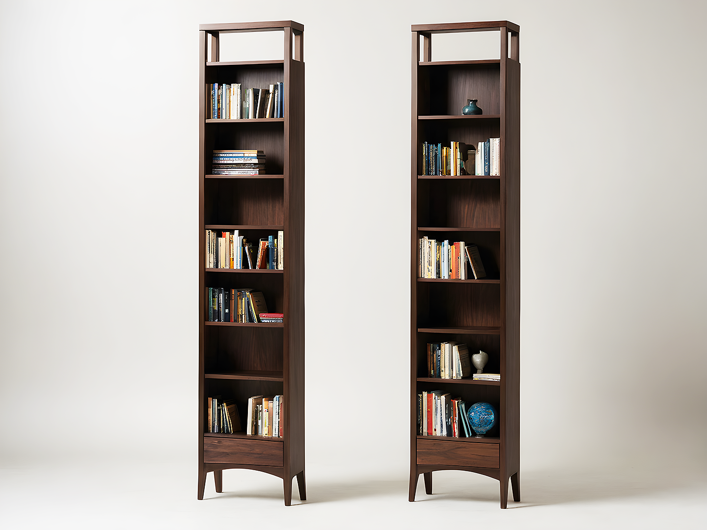 Attic Μοντέρνα Βιβλιοθήκη με Συρτάρι