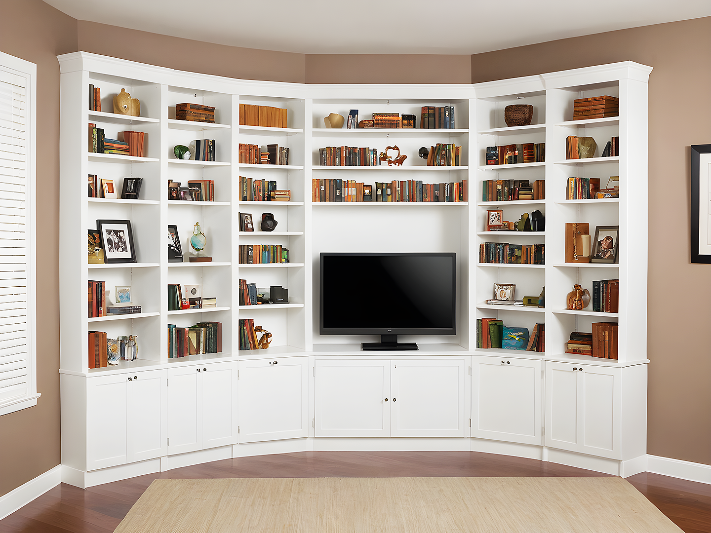 Rhode Island Γωνιακή Λευκή Βιβλιοθήκη