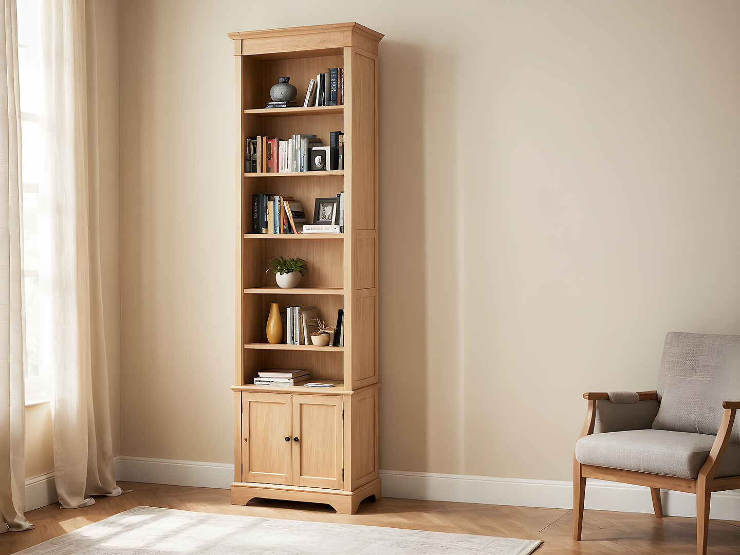 Demont Country Ξύλινη Βιβλιοθήκη