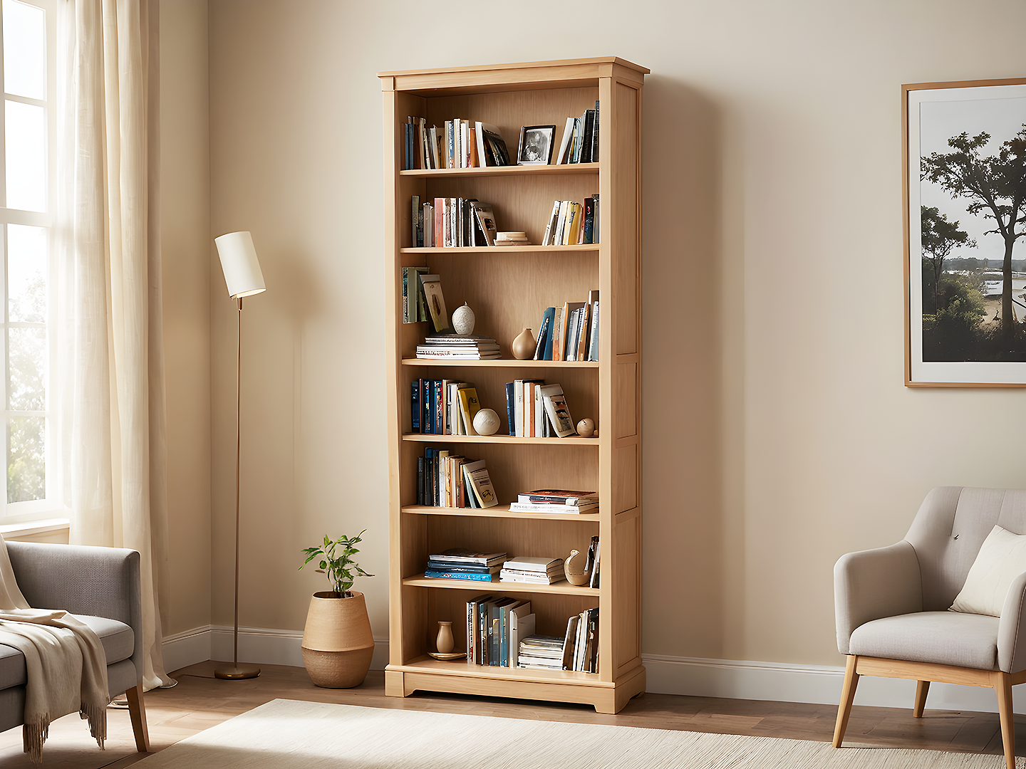 Demont Country Ξύλινη Βιβλιοθήκη