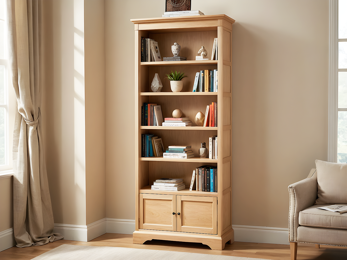 Demont Country Ξύλινη Βιβλιοθήκη