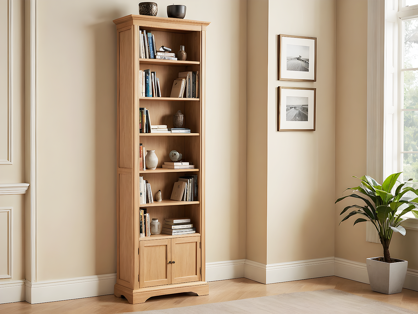 Demont Country Ξύλινη Βιβλιοθήκη