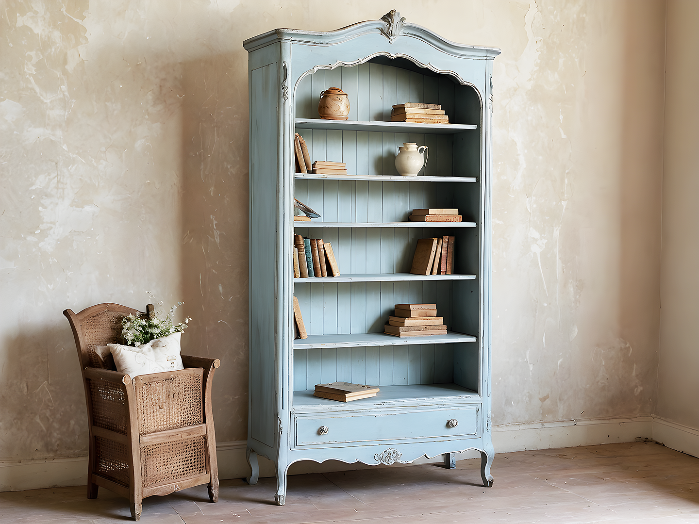 Ornate French Country Βιβλιοθηκη