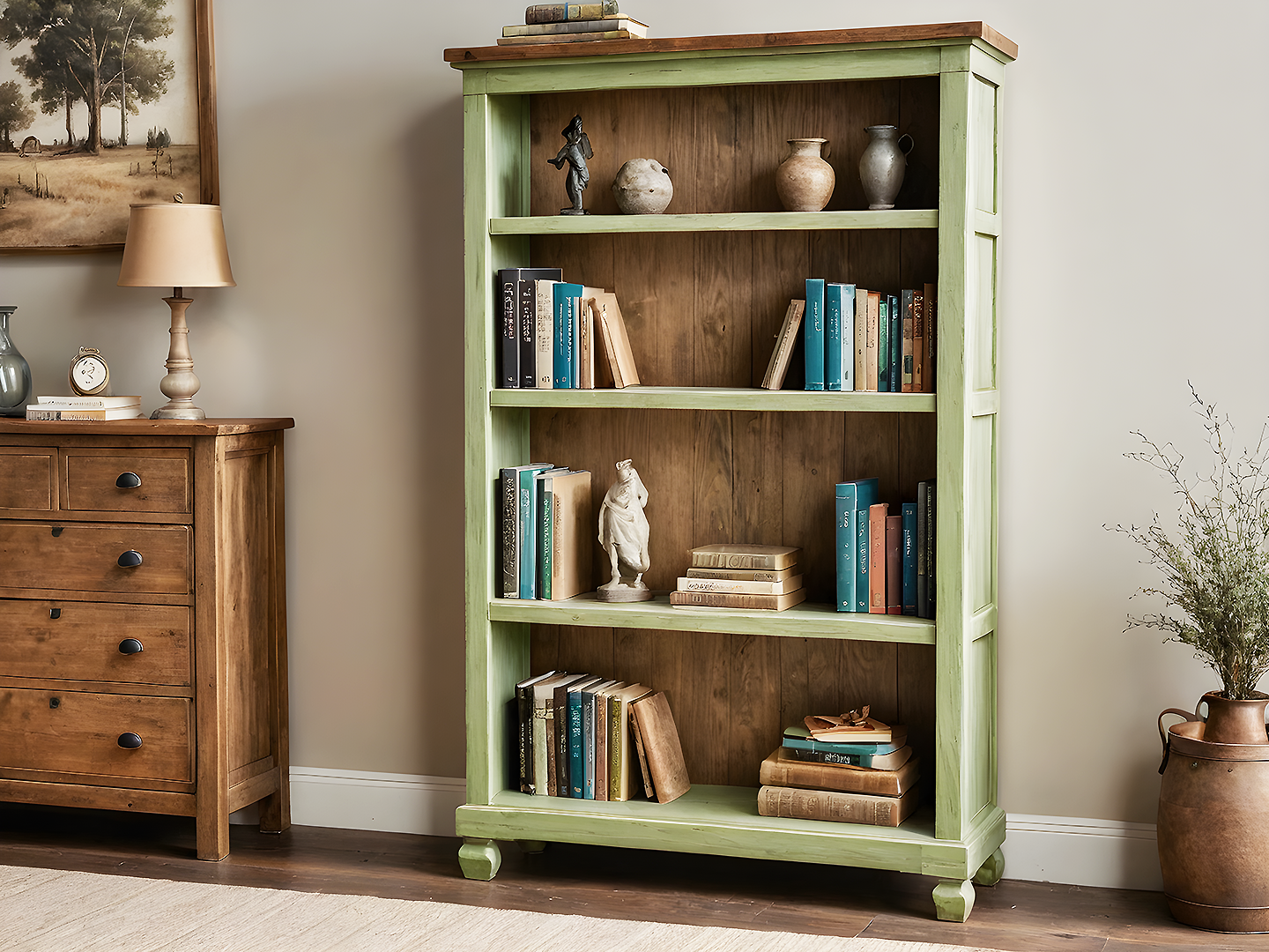 Hartford Rustic Cottage Ξύλινη Βιβλιοθήκη