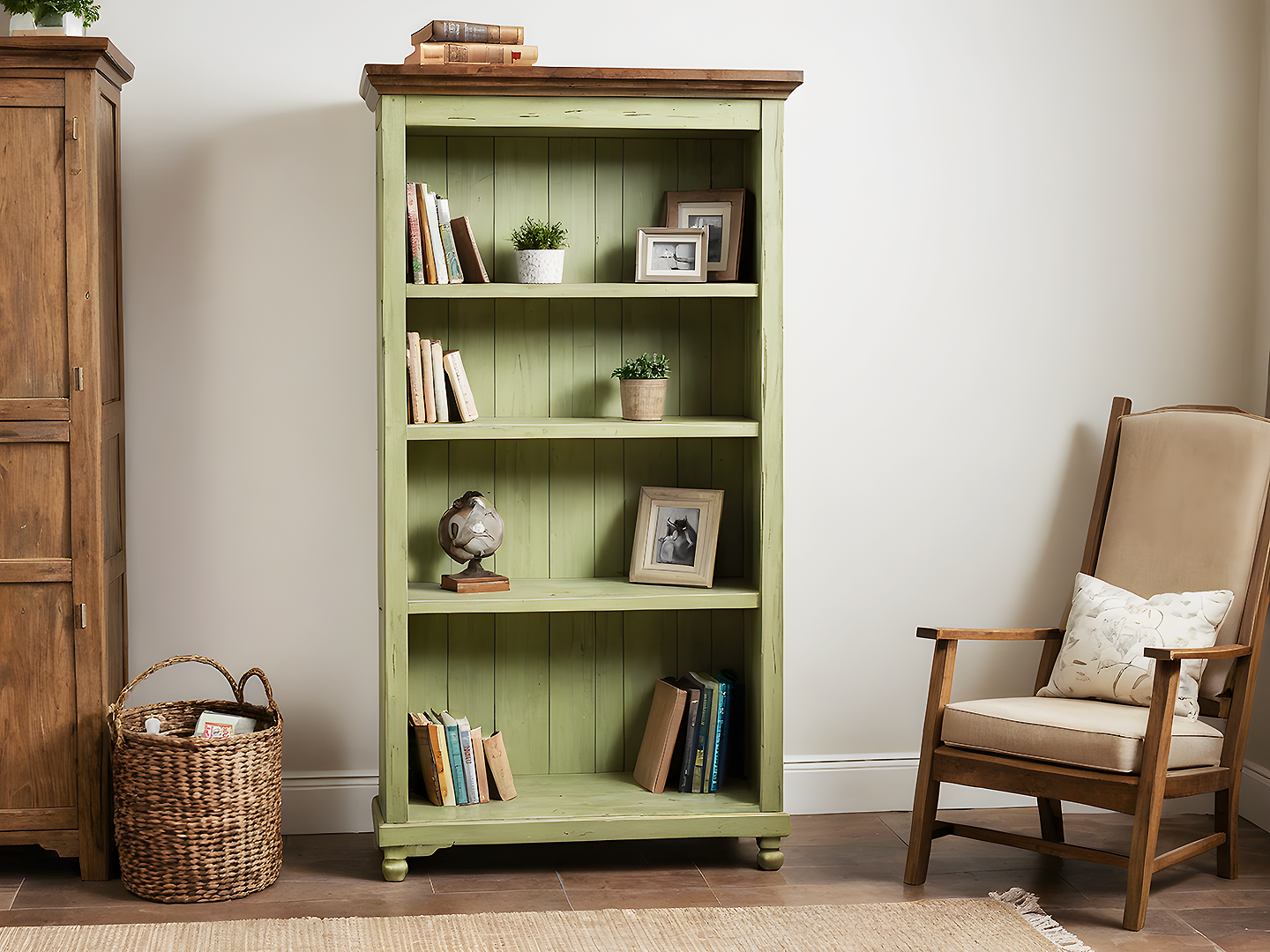 Hartford Rustic Cottage Ξύλινη Βιβλιοθήκη