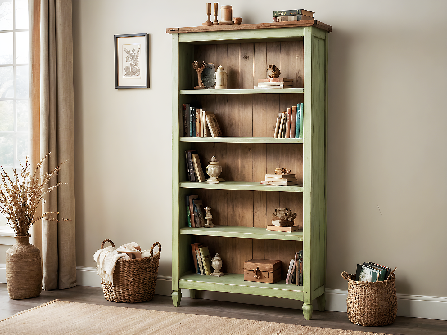 Hartford Rustic Cottage Ξύλινη Βιβλιοθήκη