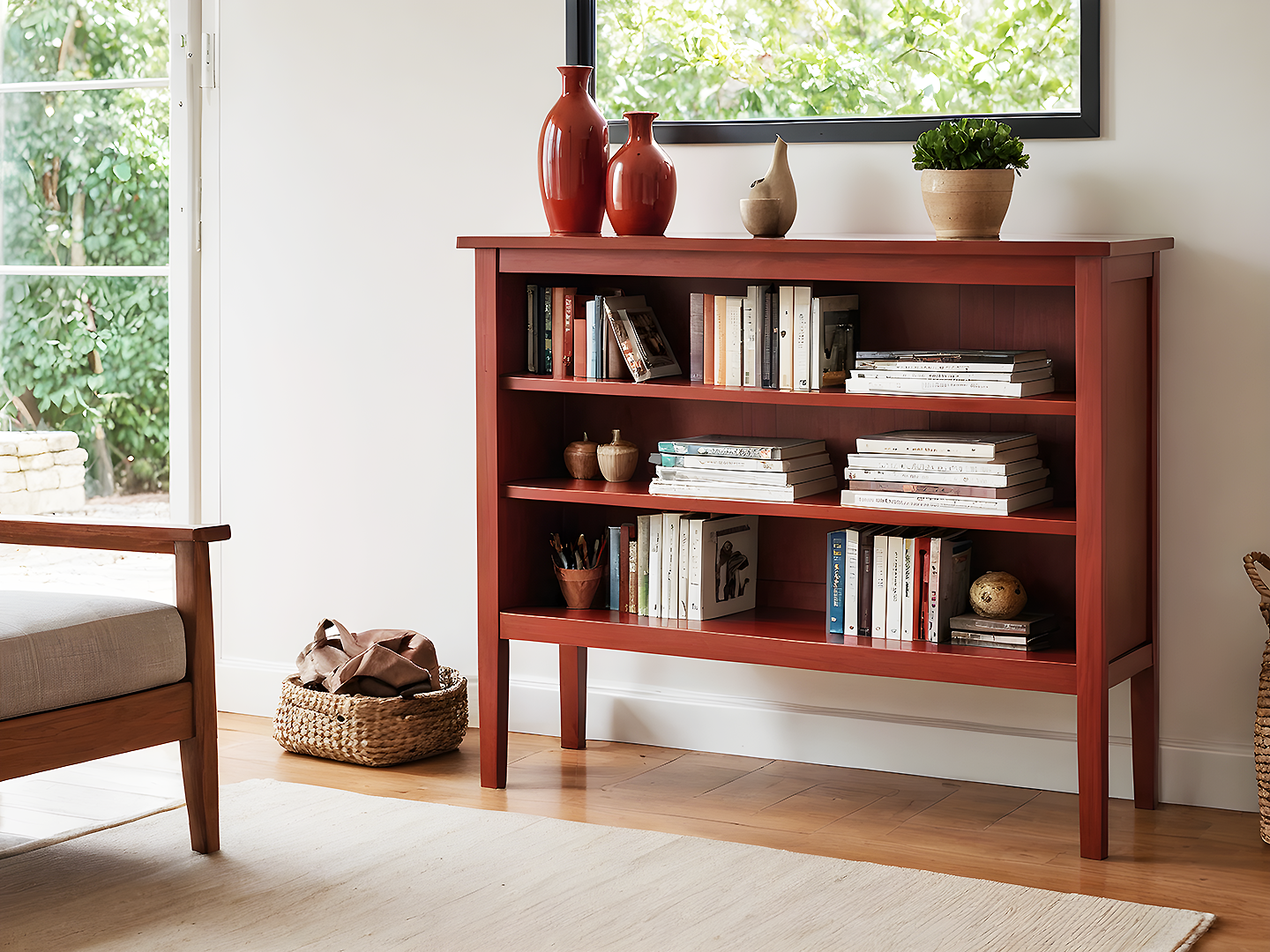 Edison Ξύλινη Βιβλιοθήκη σε Κλασικό Στυλ