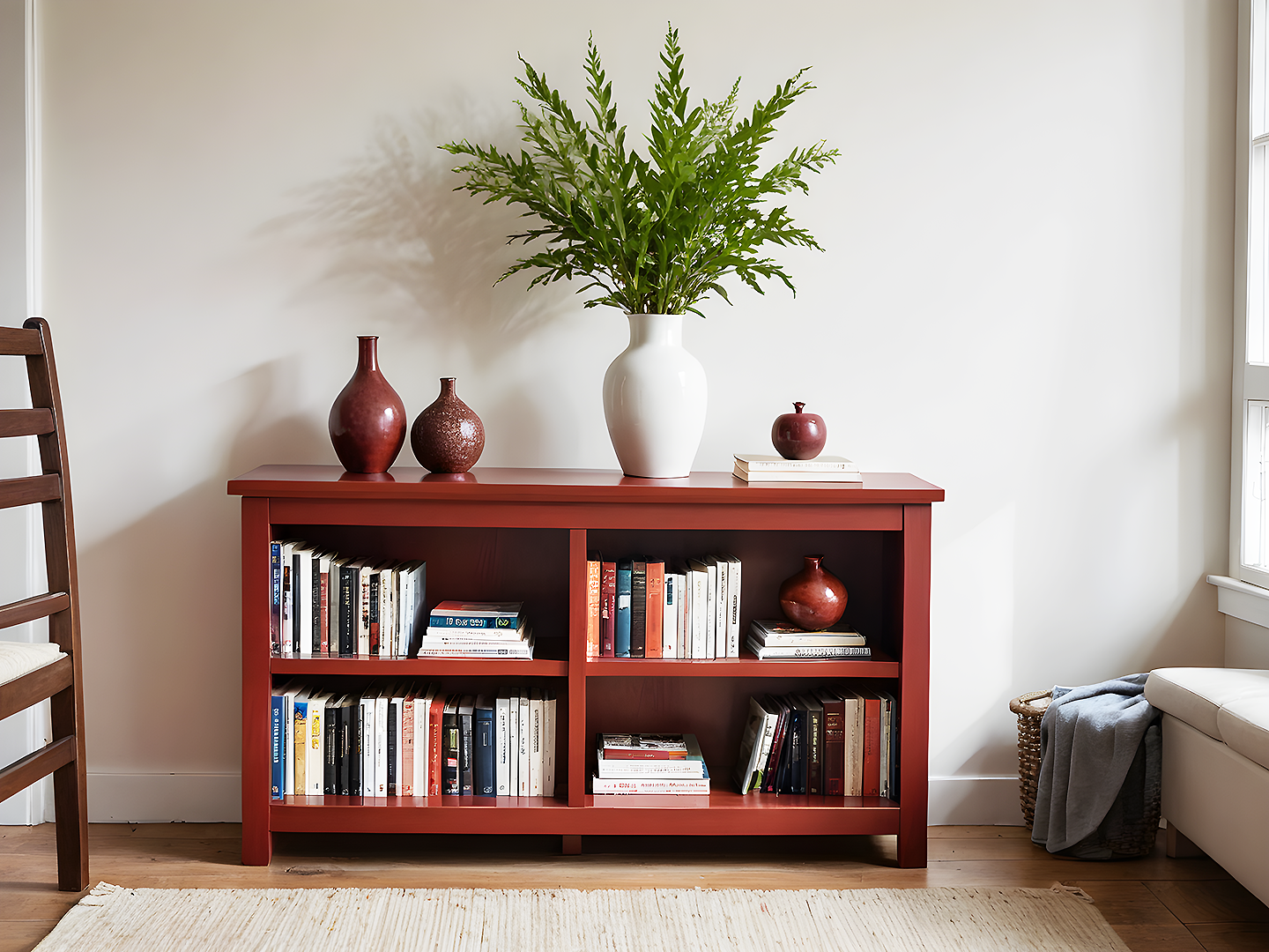 Edison Ξύλινη Βιβλιοθήκη σε Κλασικό Στυλ