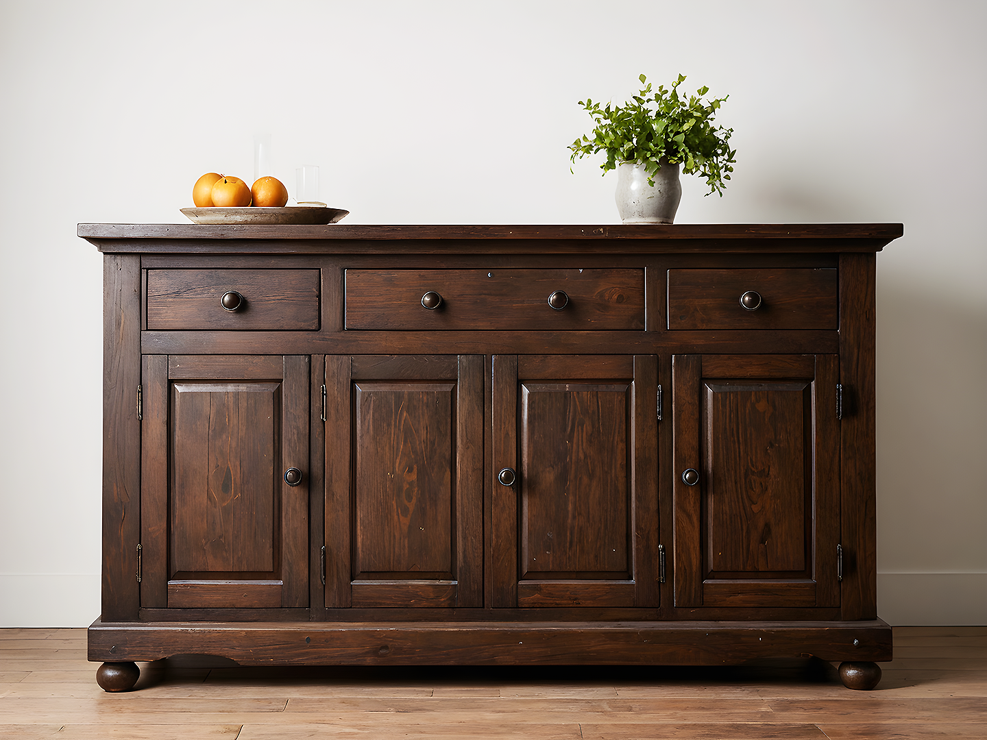 Napa Μασίφ Ξύλινος Ρουστίκ Μπουφές