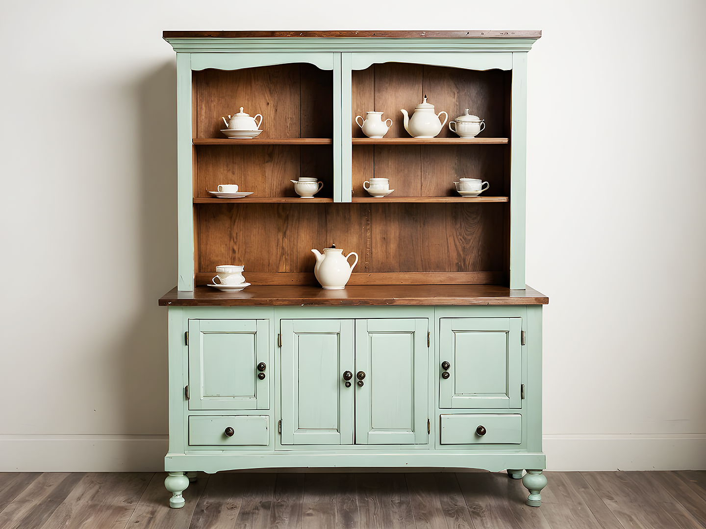 Arcadia Ρετρό Βιτρίνα-Μπουφές σε Sage Πράσινο