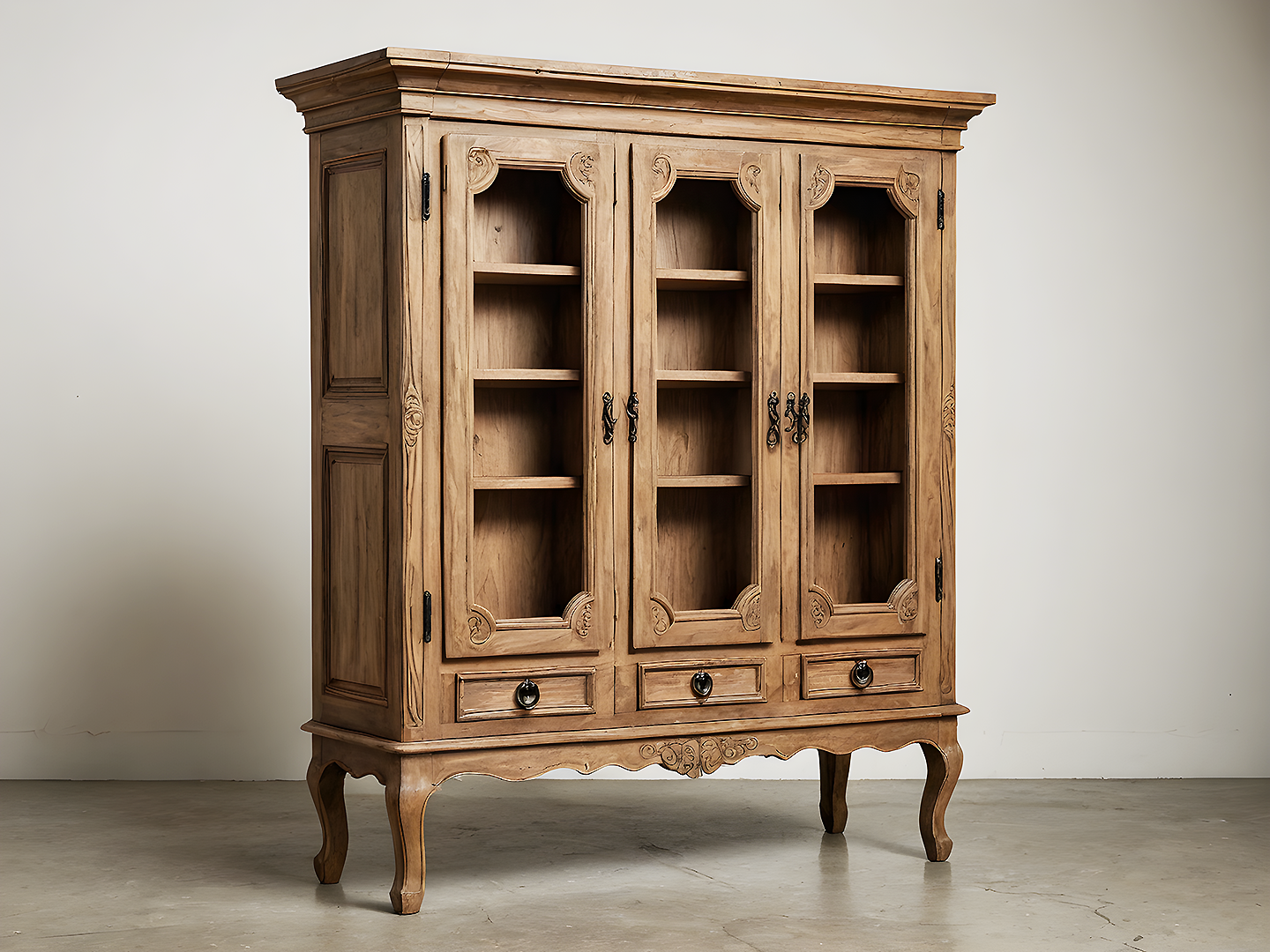 Lovina Κλασική Ξύλινη Βιτρίνα Μπουφές