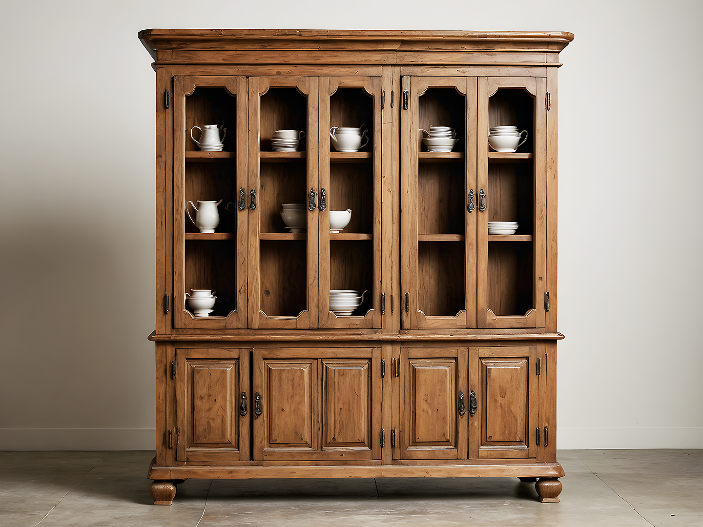 Lovina Κλασική Ξύλινη Βιτρίνα Μπουφές