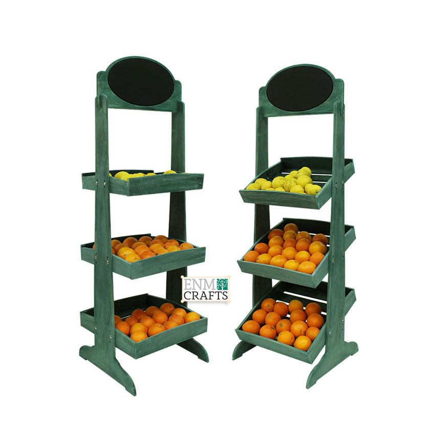 Seller, Ξύλινη Ραφιέρα Προβολής με 3 Καλάθια 559