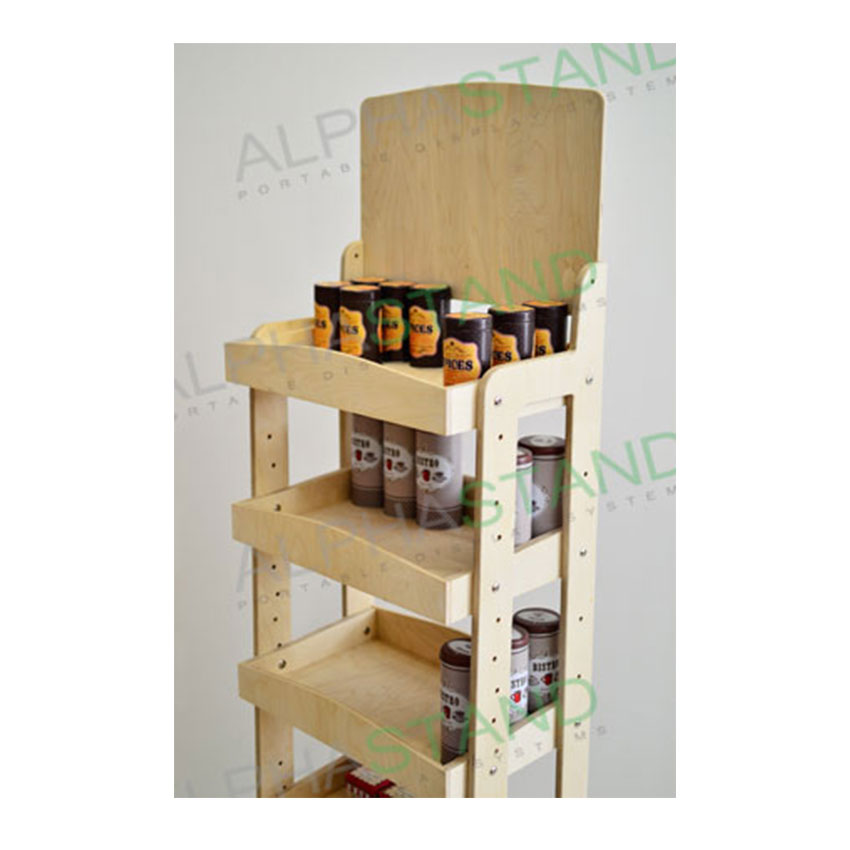 Coffee Bags Ξύλινη Ραφιέρα με 5 Ράφια 512