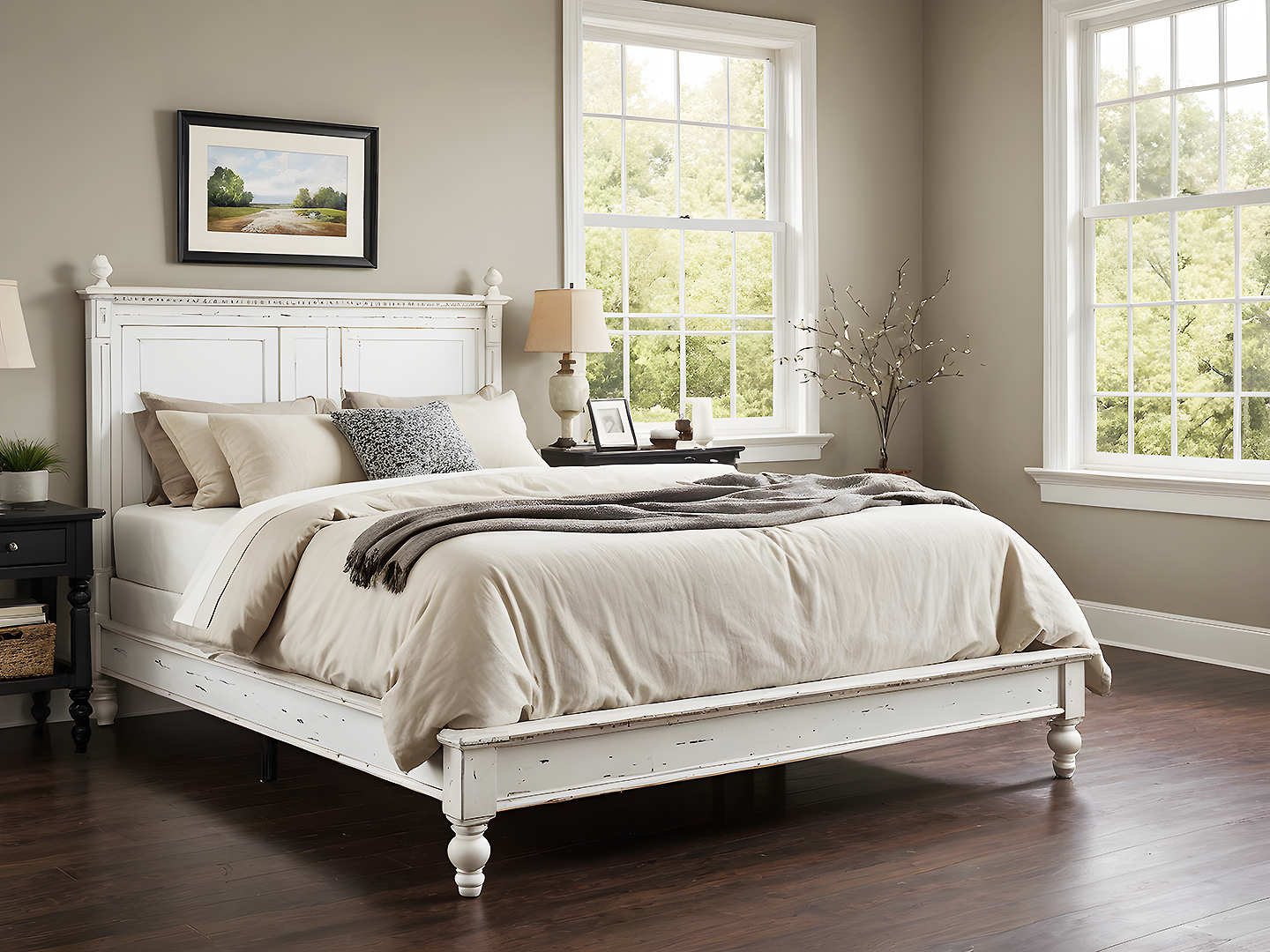 California Λευκό Vintage Κρεβάτι