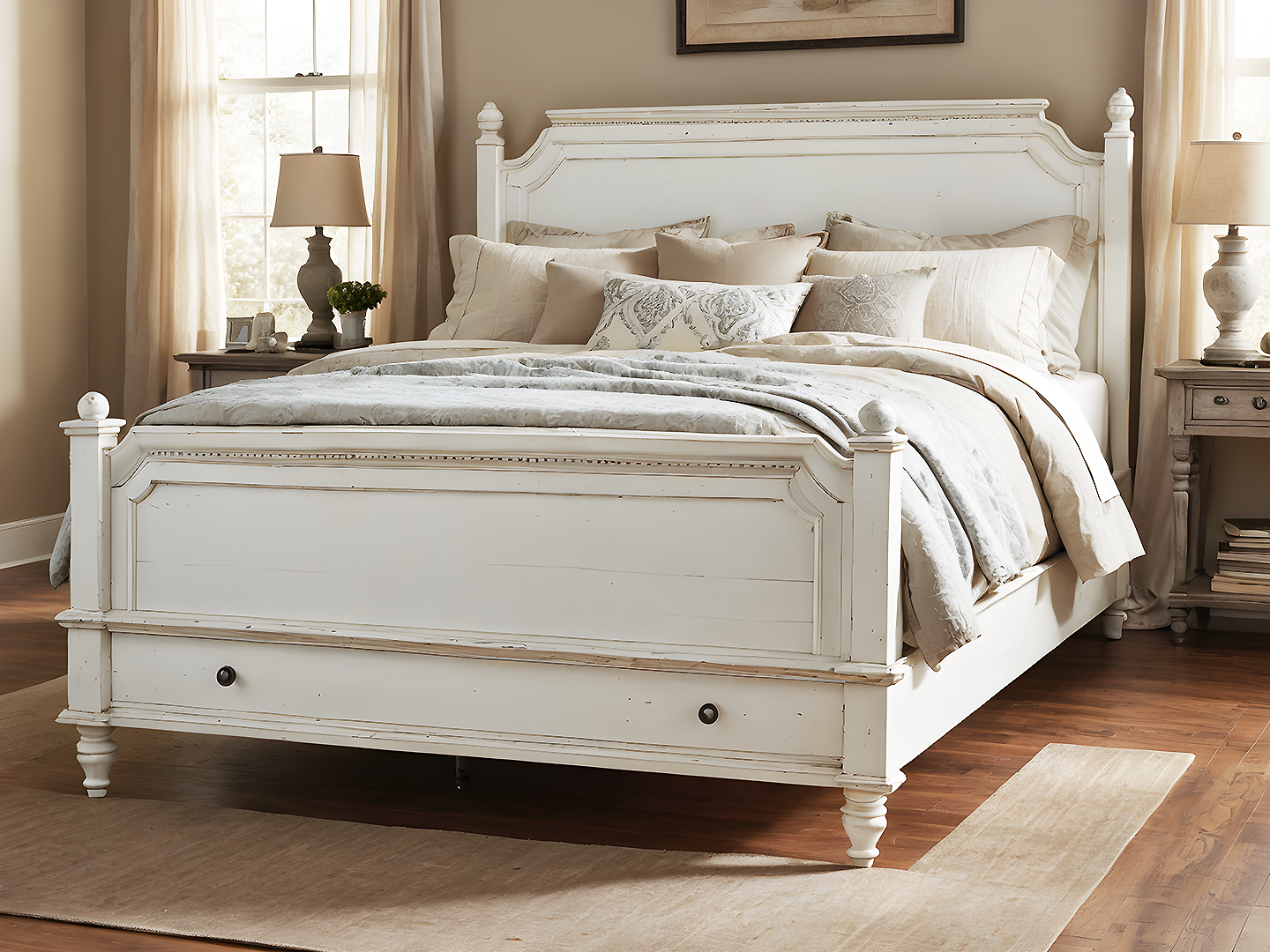 California Λευκό Vintage Κρεβάτι