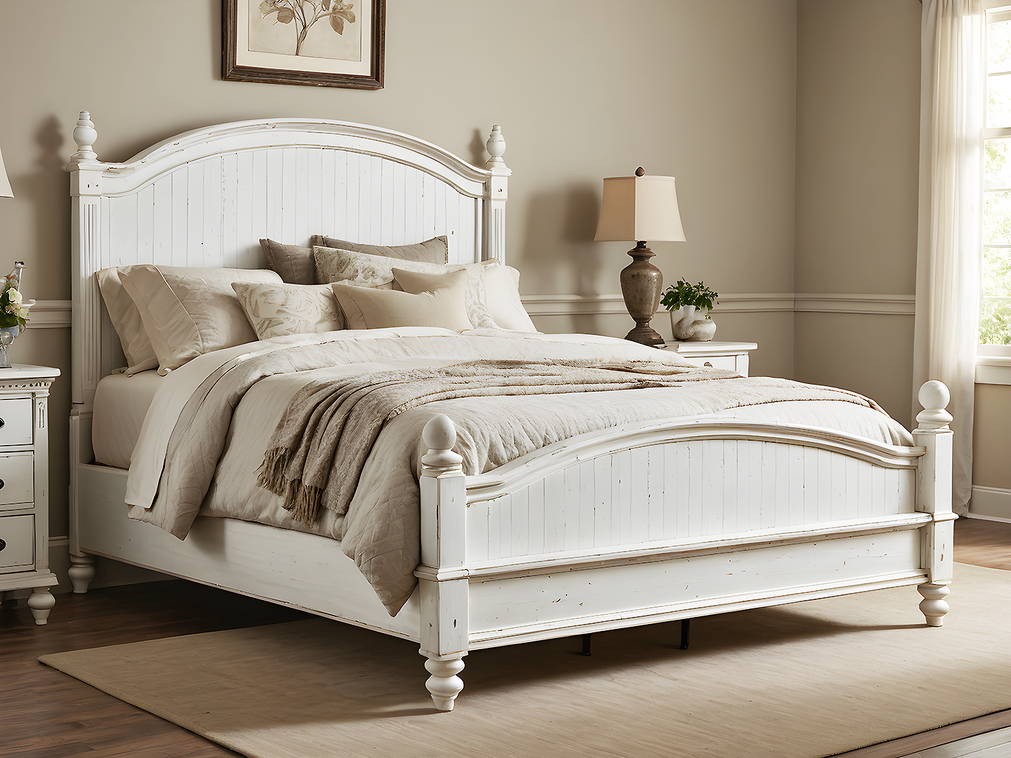 California Λευκό Vintage Κρεβάτι
