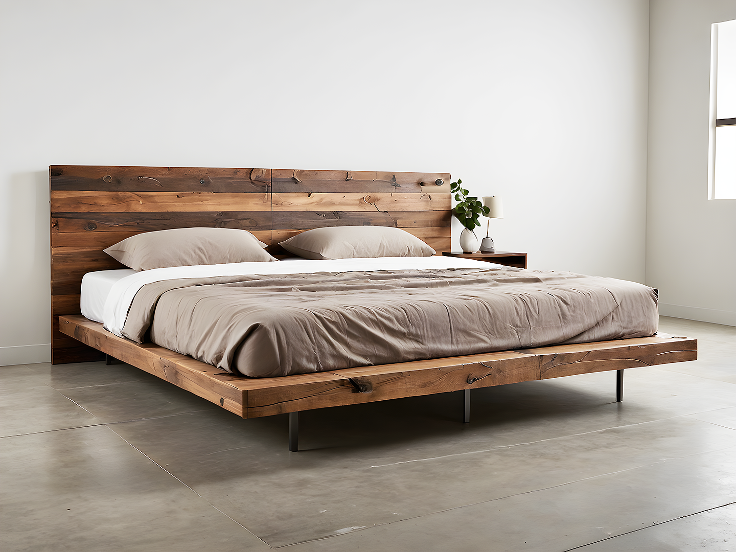 Brisbane Μασίφ Ξύλινο Κρεβάτι King Size