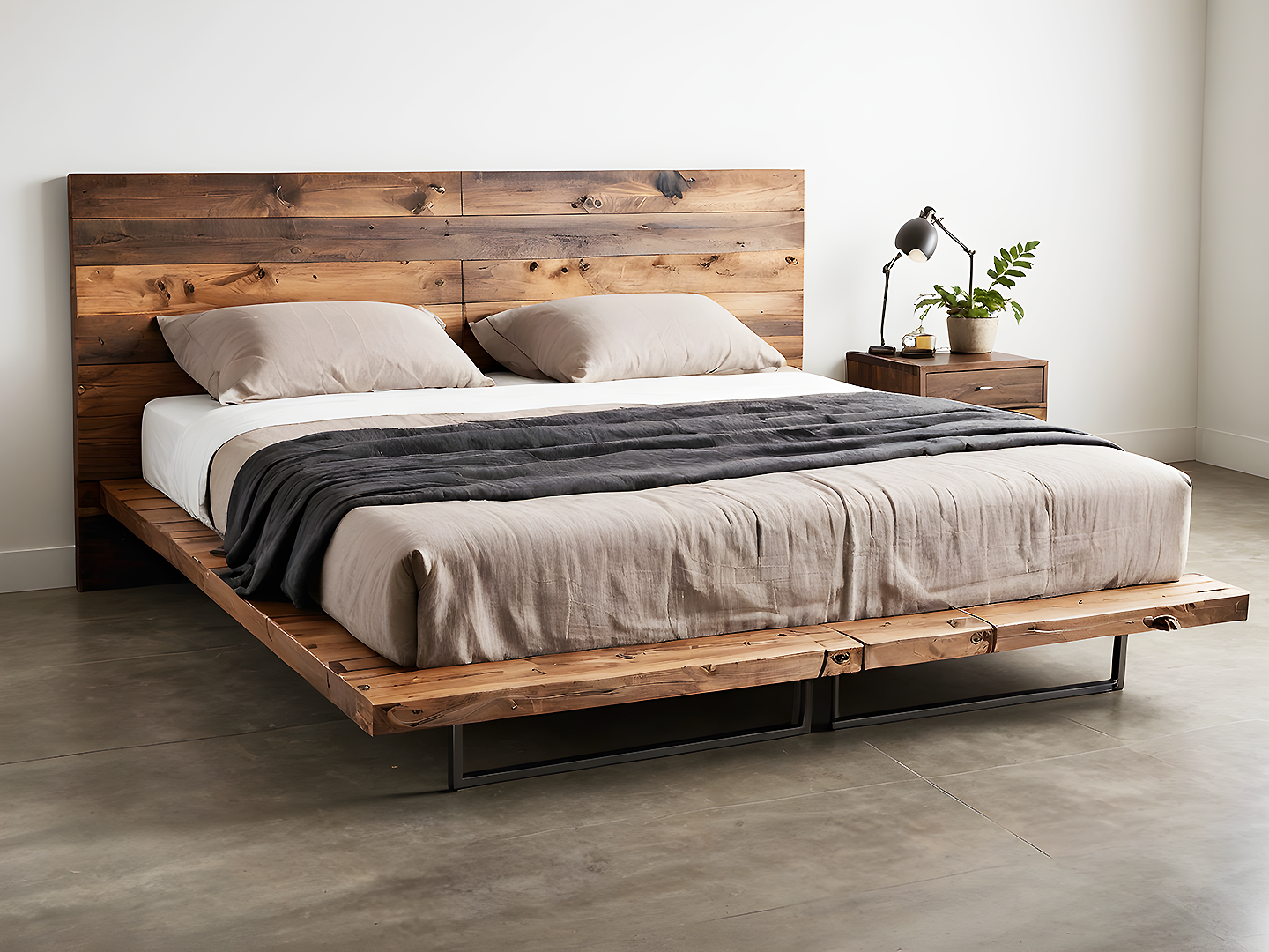 Brisbane Μασίφ Ξύλινο Κρεβάτι King Size