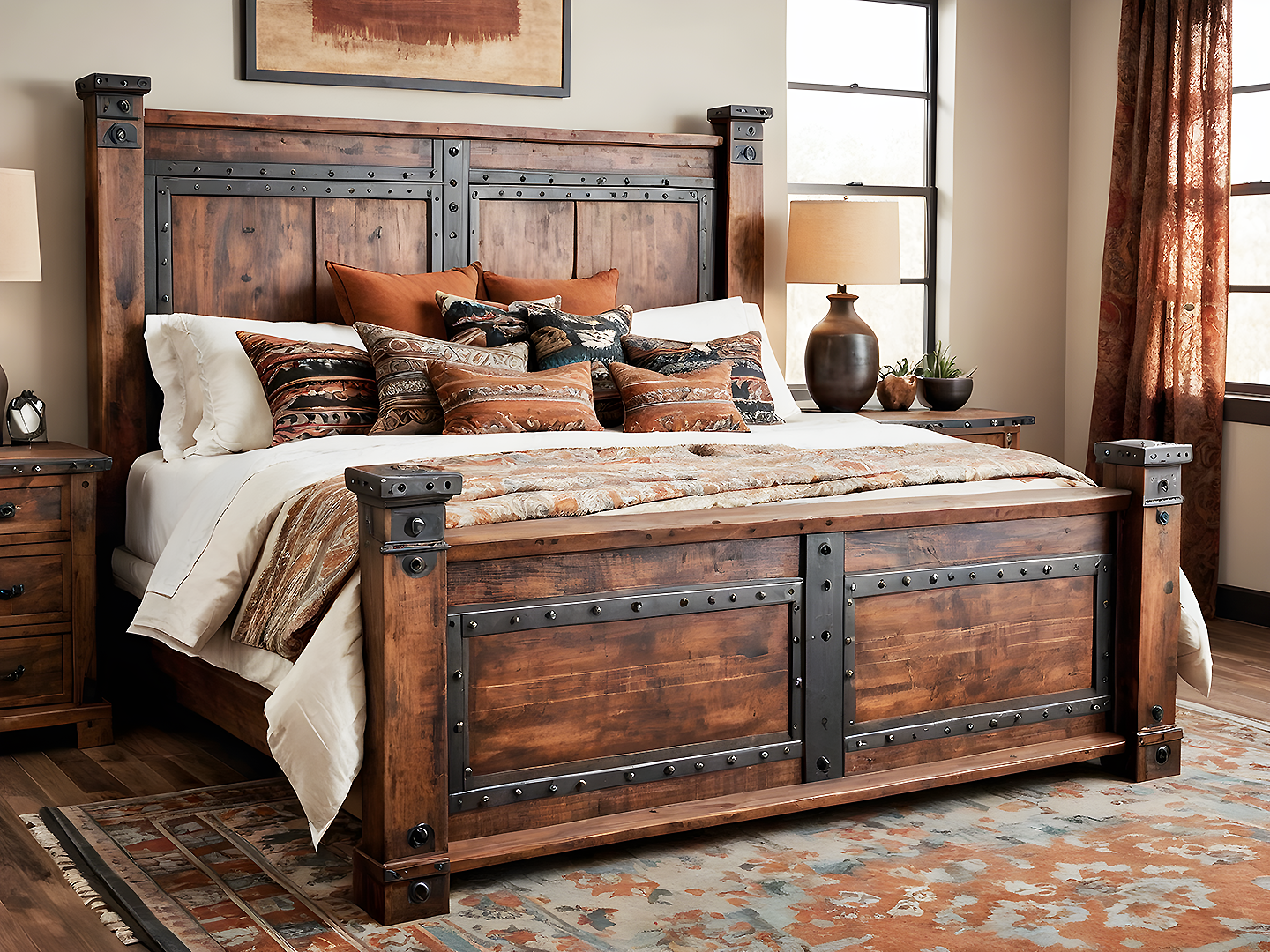 Κρεβάτι Spanish Colonial King Size από Μασίφ Ξύλο