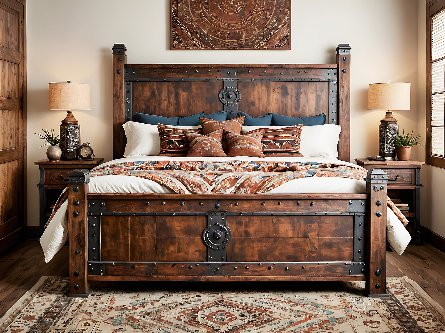 Κρεβάτι Spanish Colonial King Size από Μασίφ Ξύλο