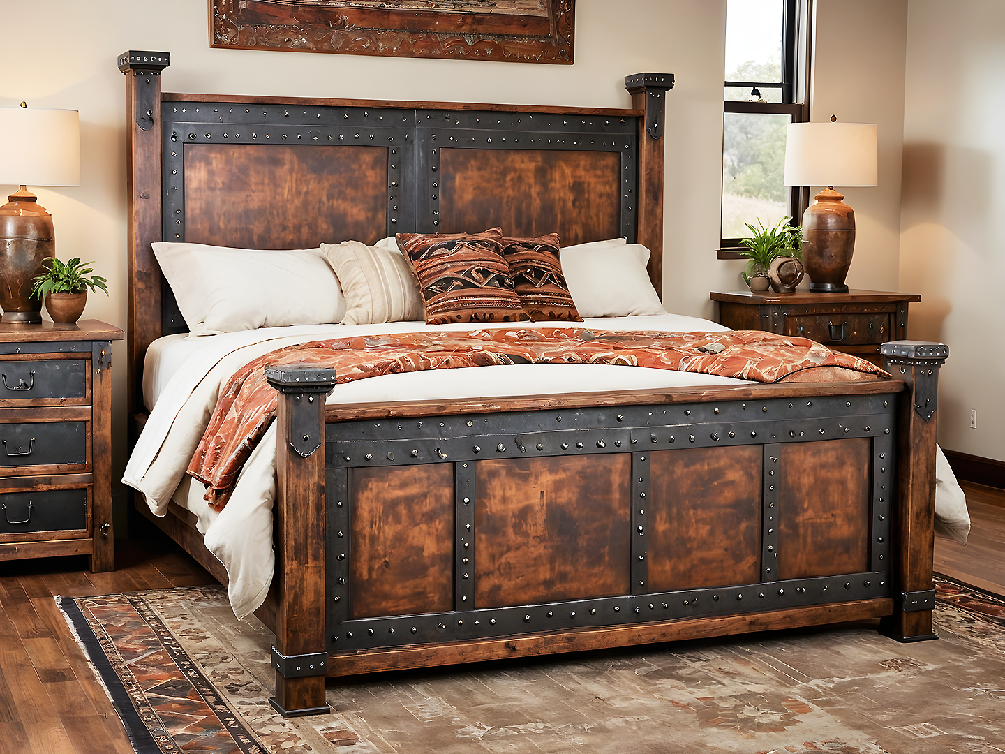 Κρεβάτι Spanish Colonial King Size από Μασίφ Ξύλο