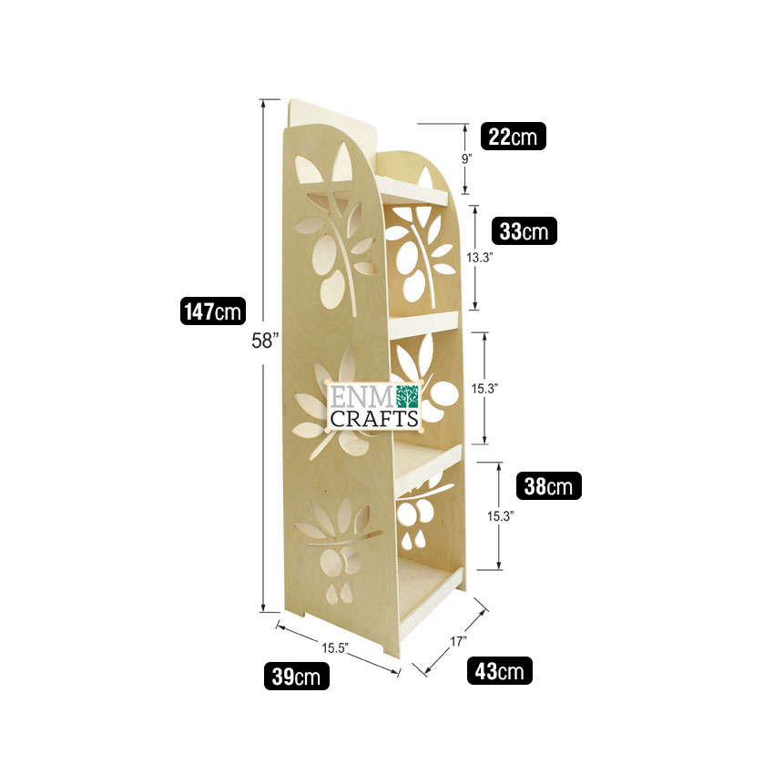 Ξύλινο Σταντ Προβολής με Θεματικό Σχέδιο Ελιάς 548