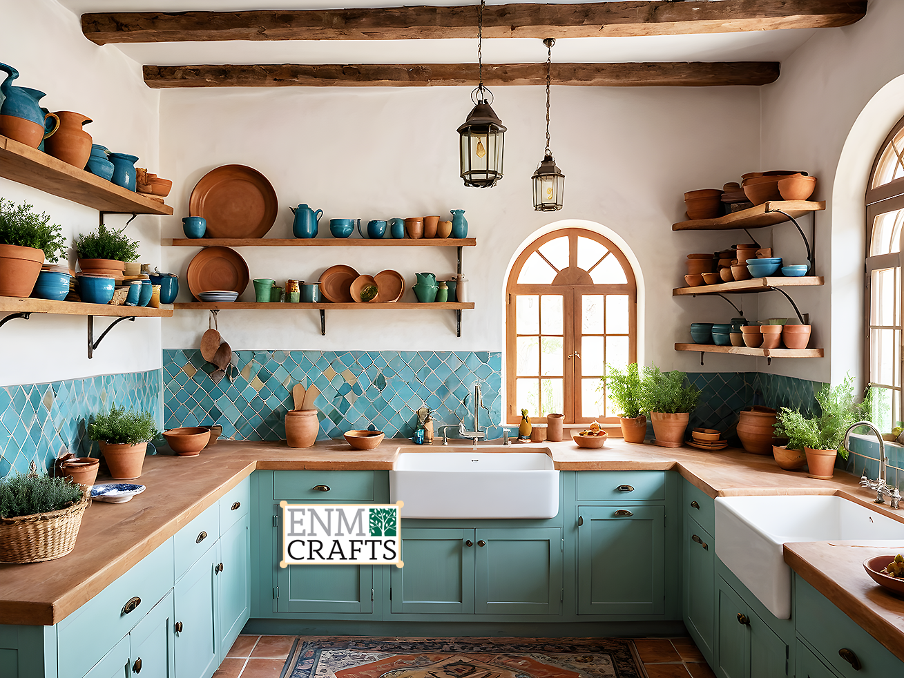 Μεσογειακή Boho Κουζίνα