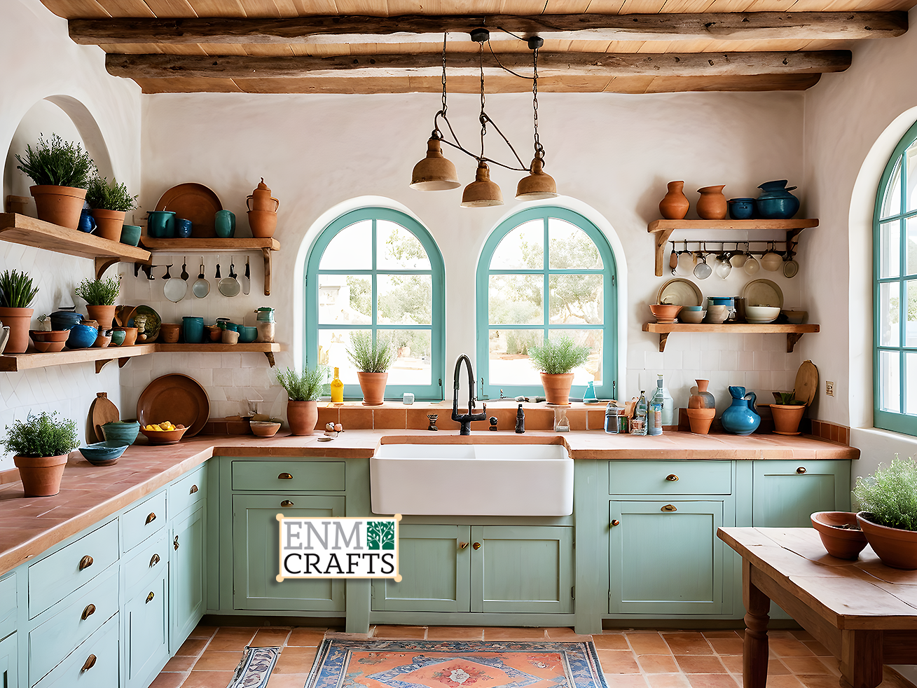 Μεσογειακή Boho Κουζίνα