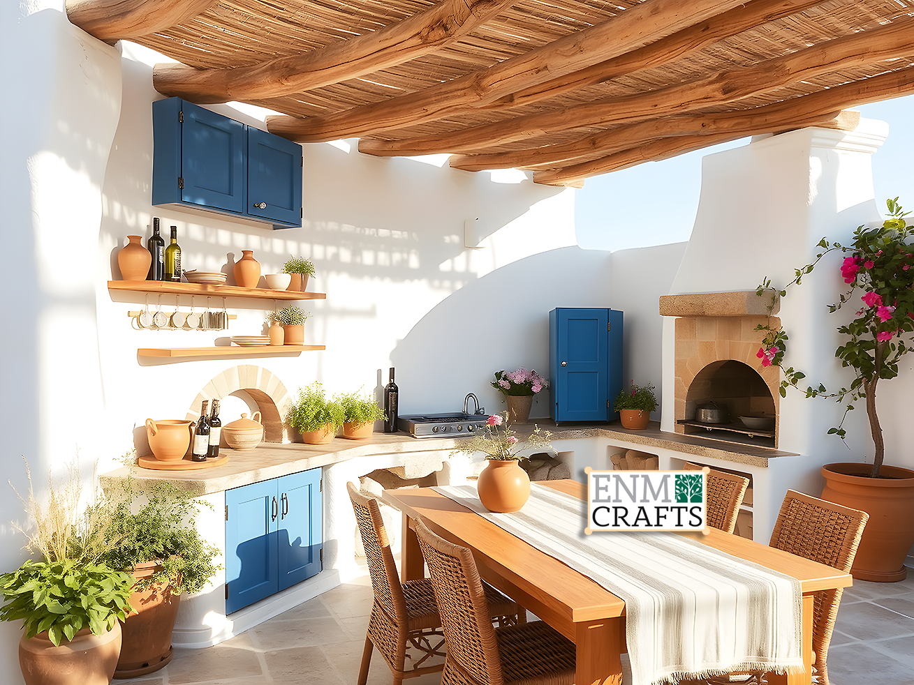 Outdoor Mediterranean Kitchen