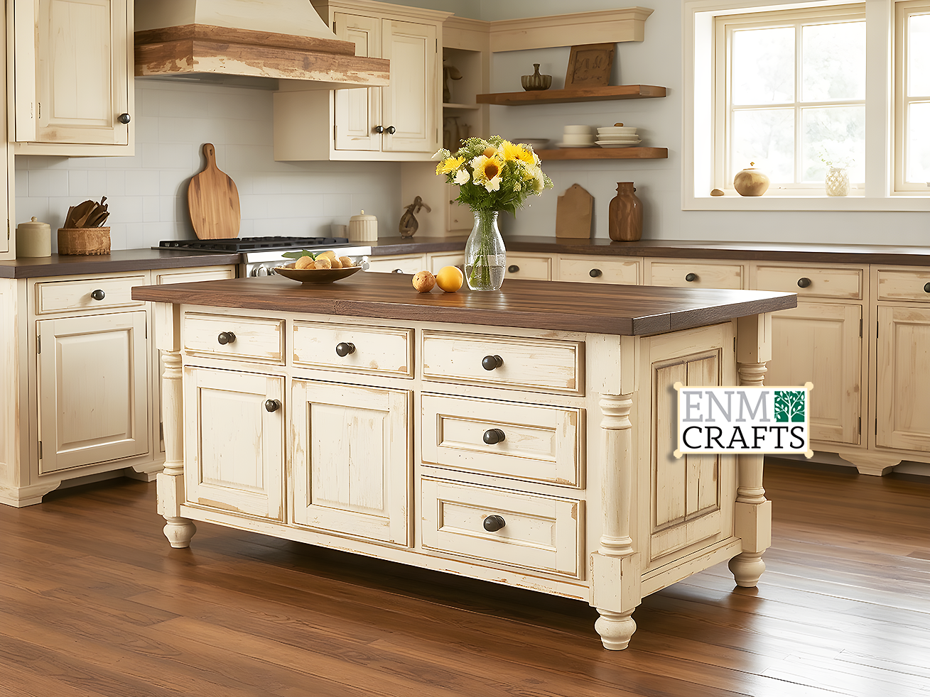 Rustic Farmhouse Kitchen Island