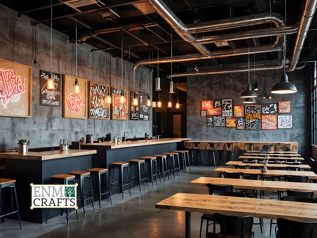 Industrial Urban Café Interior