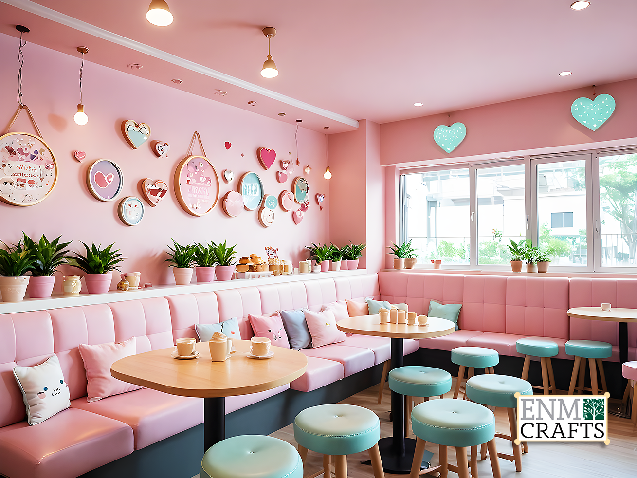 Cozy Anime-Inspired Café Interior