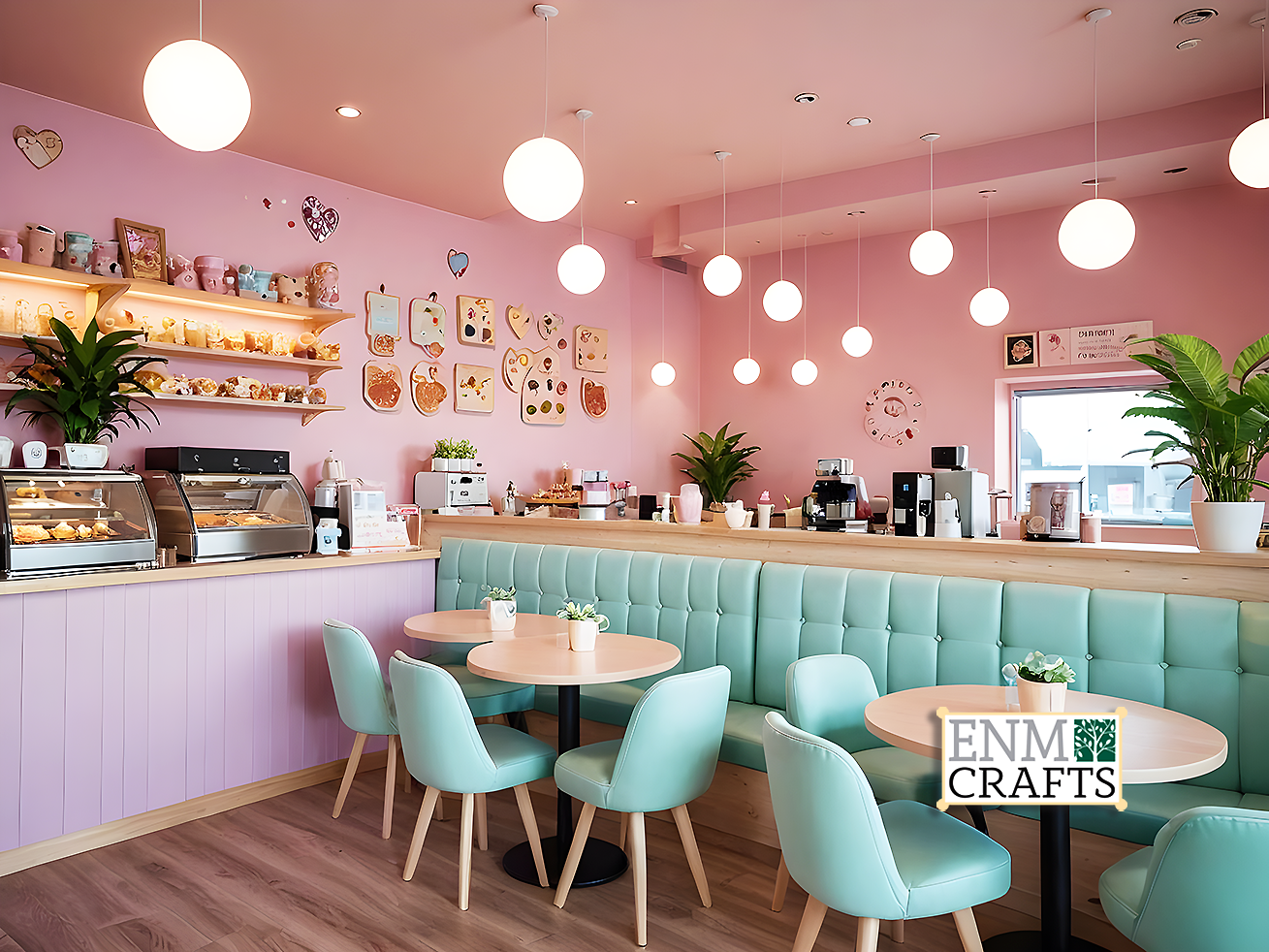 Cozy Anime-Inspired Café Interior