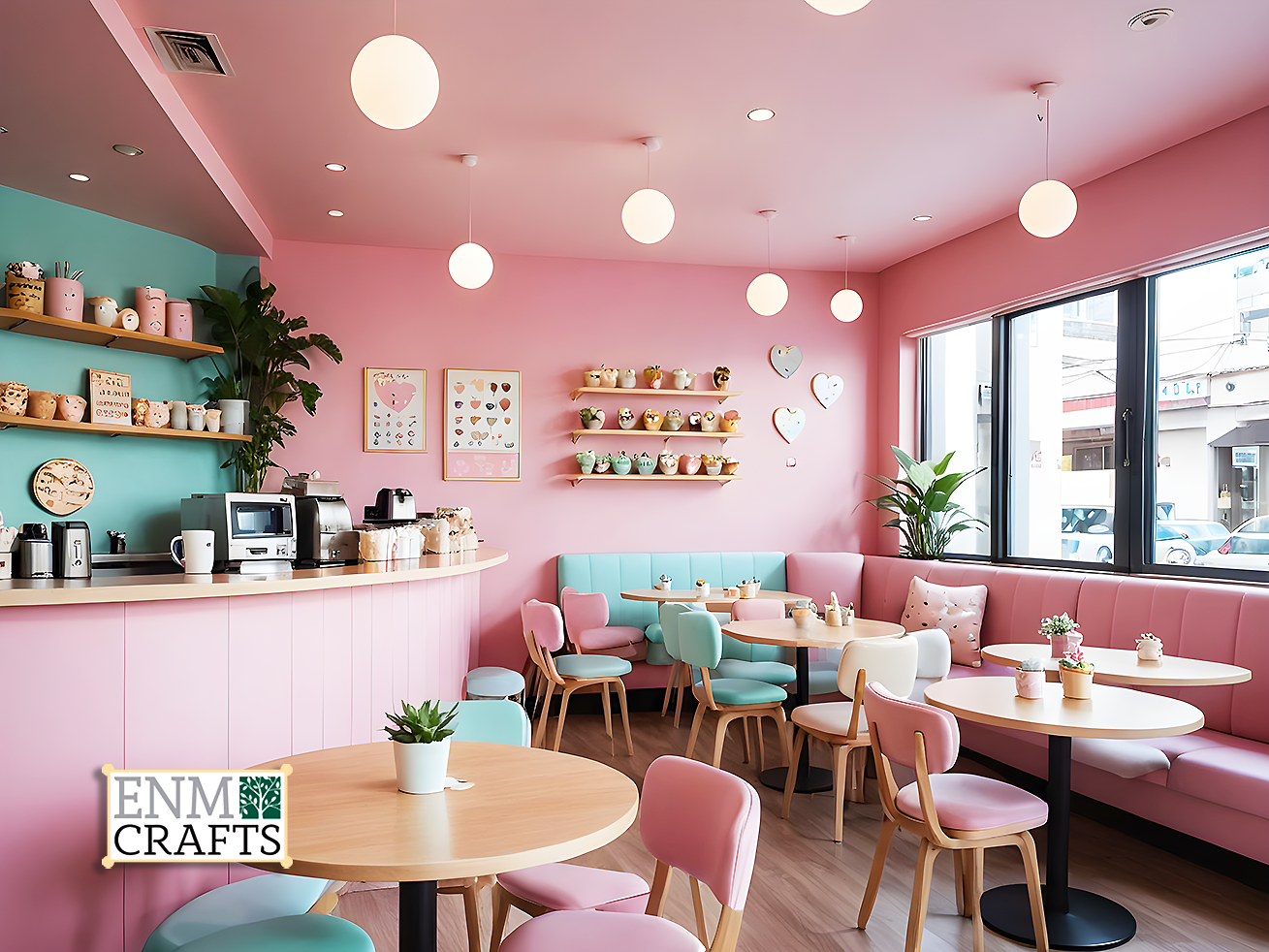Cozy Anime-Inspired Café Interior