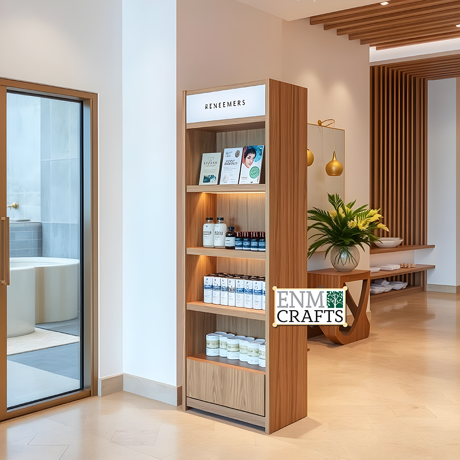 Ξύλινη Στήλη Προβολής Προϊόντων Lobby G1020